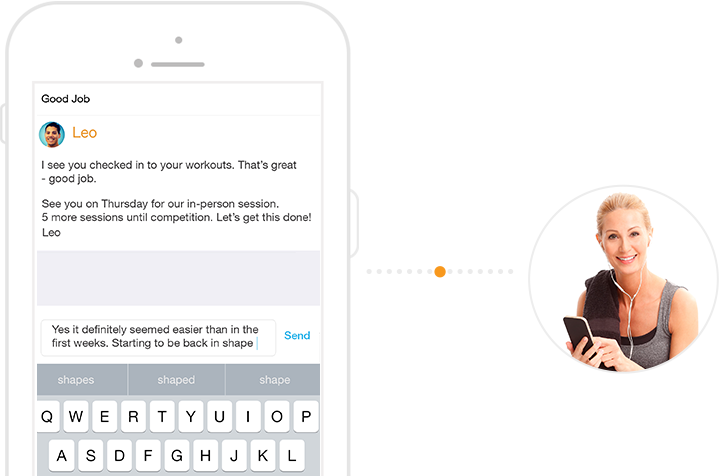 Trainerize features Message Clients